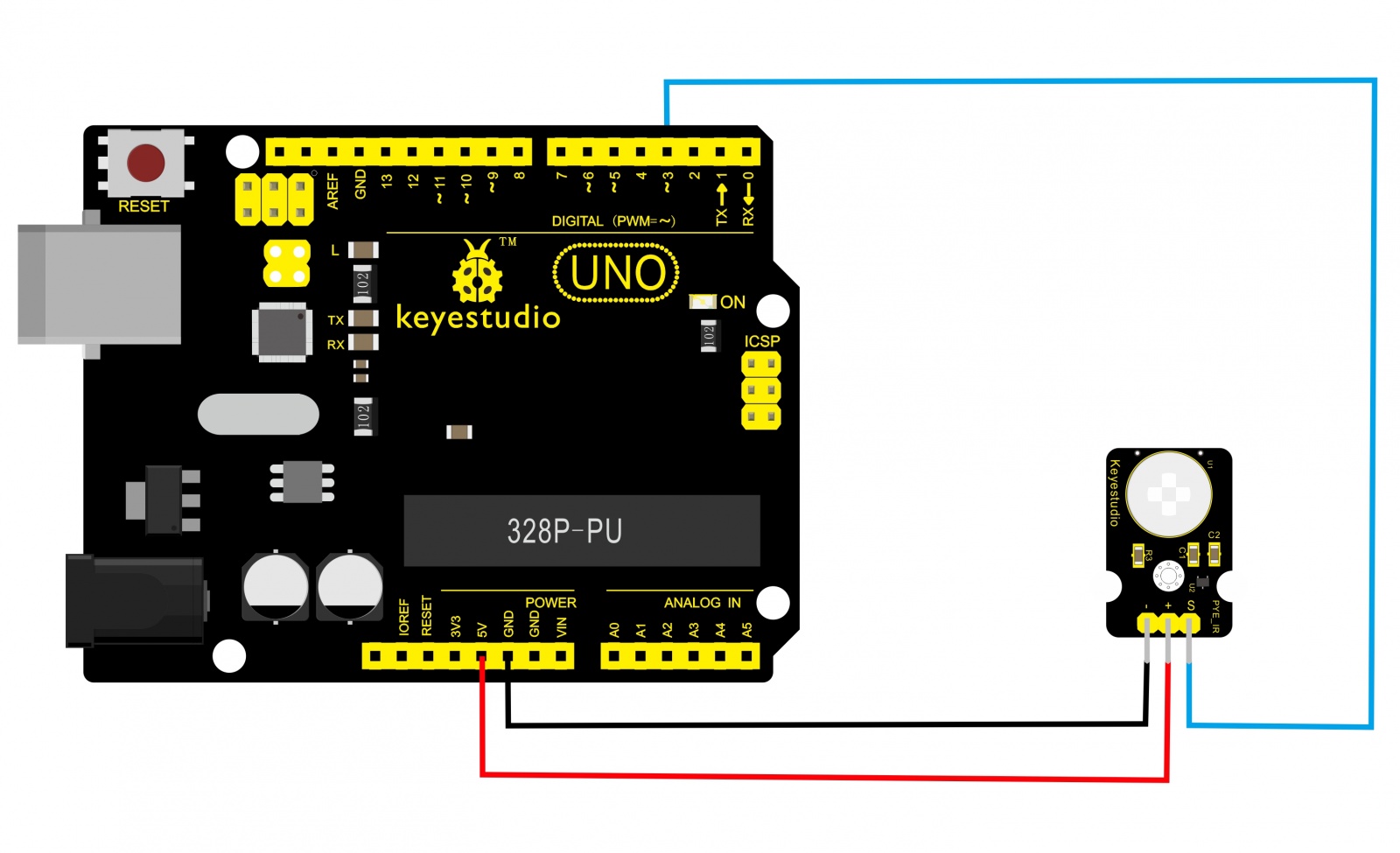 KS0335 Keyestudio PIR Motion Sensor 3PCS Keyestudio Wiki