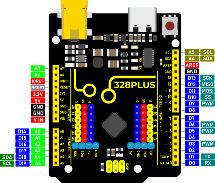 KS0546 Keyestudio 328 PLUS Development Board Compatible With Arduino R3