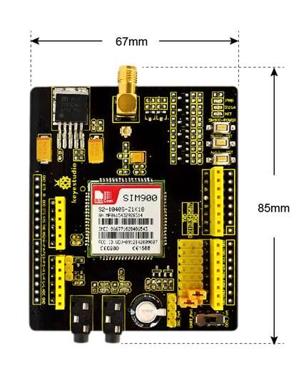 Ks0142 keyestudio SIM900 GSM/GPRS Module Shield - Keyestudio