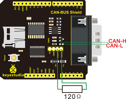 Keyestudio SPI MCP2515 CAN BUS Shield Controller Communication For Arduino 