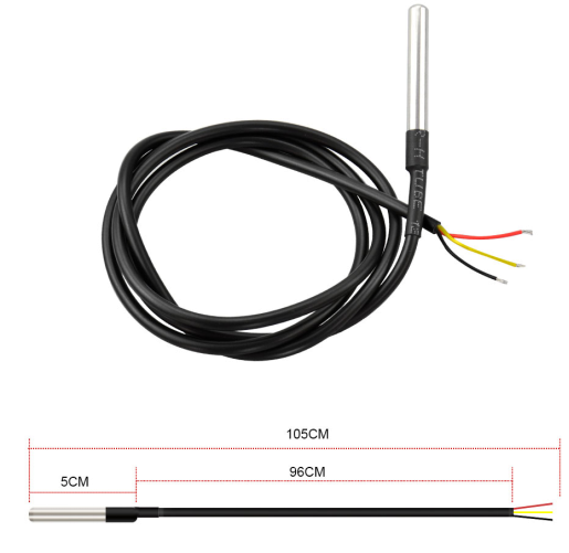 KS0329 Keyestudio 18B20 Waterproof Temperature Sensor + 4.7K Resistor