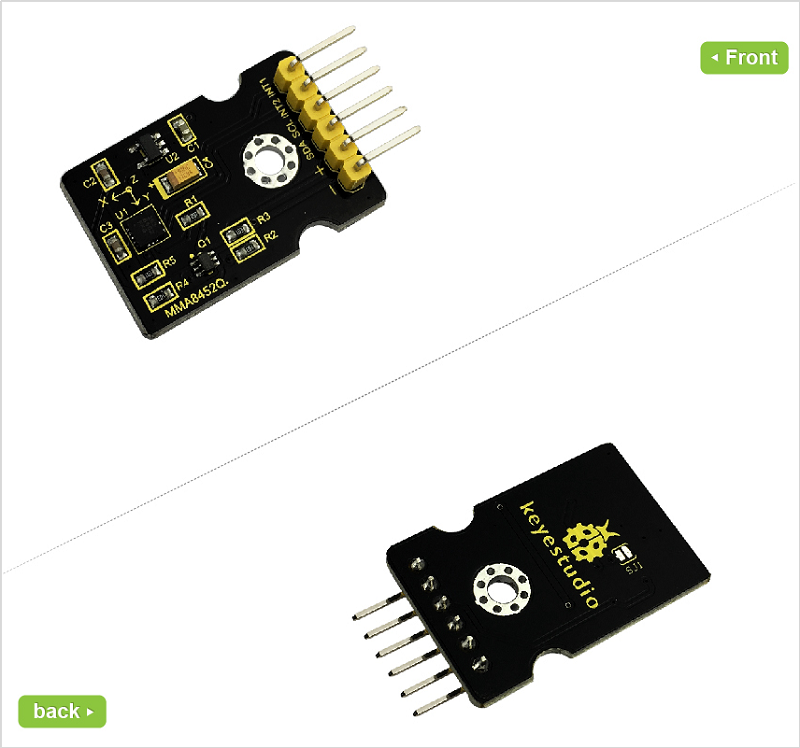 Ks0270 keyestudio MMA8452Q Module Triaxial Digital Acceleration Tilt