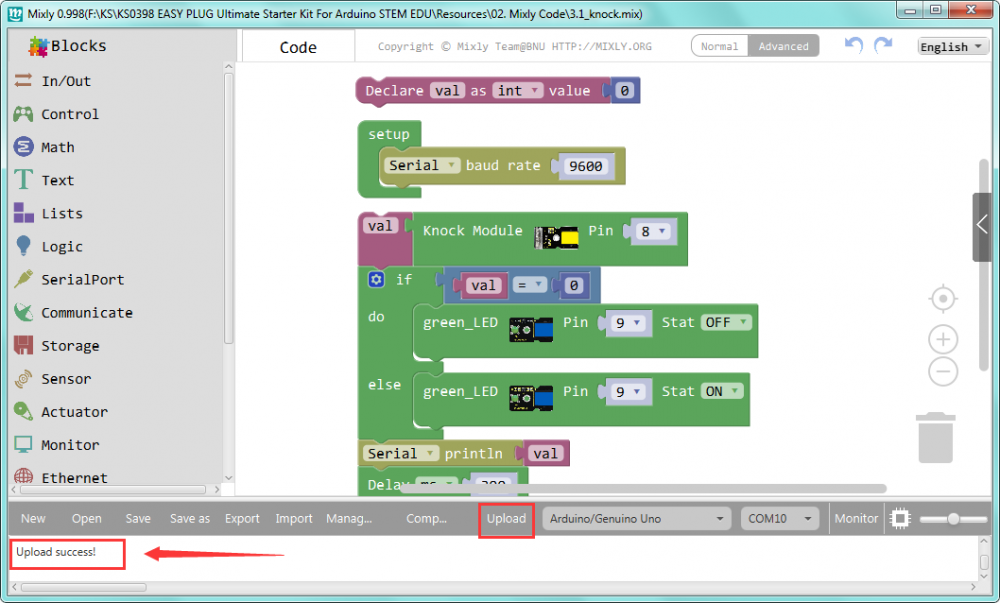 Ks0114 keyestudio EASY plug Knock Sensor - Keyestudio Wiki