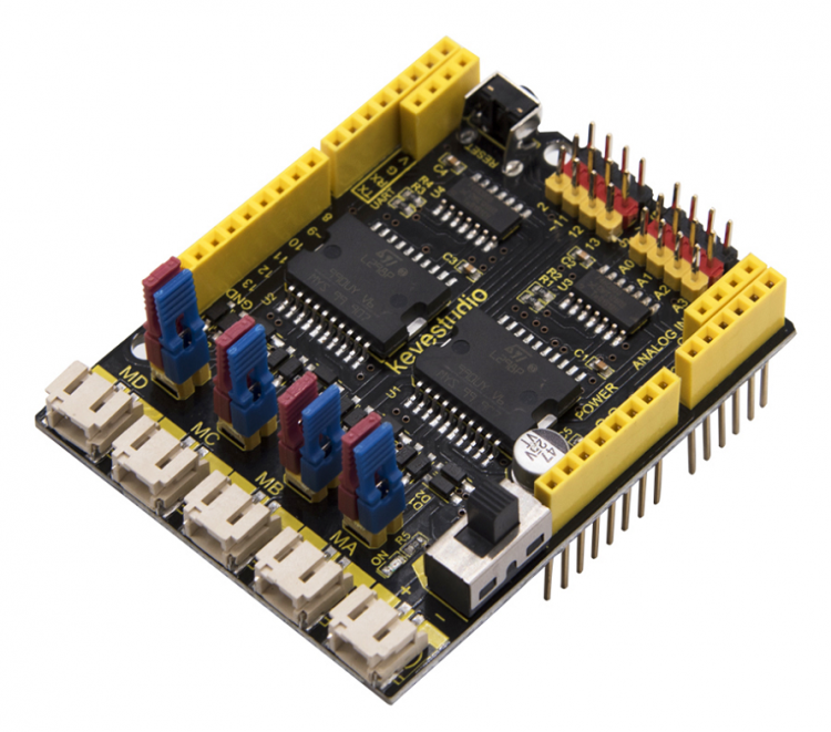 KS0448 Keyestudio L298P 4Channel Motor Drive Shield Keyestudio Wiki