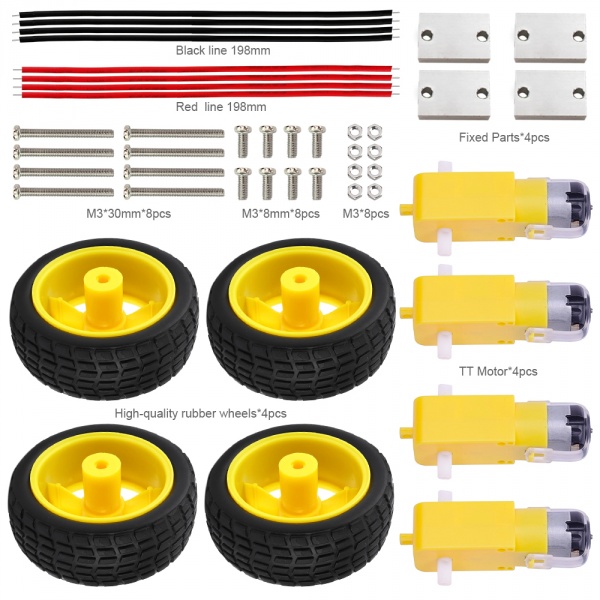 KS0324 Keyestudio Motor Wheel Kit for Smart Car - Keyestudio Wiki