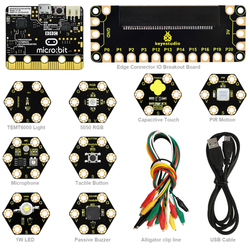 Keyestudio Honeycomb Smart Wearable Coding Kit for Micro:bit