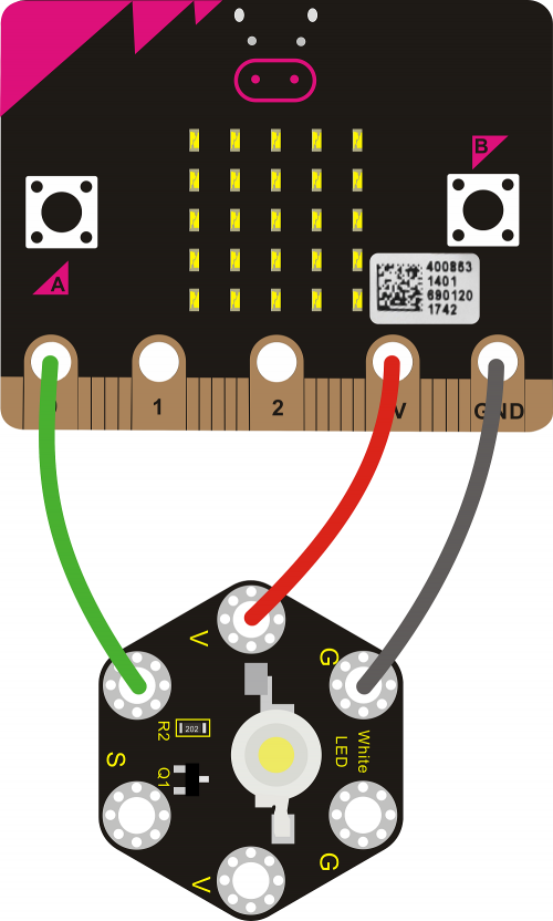 Ks0417 Keyestudio micro:bit 1W LED Module - Keyestudio Wiki